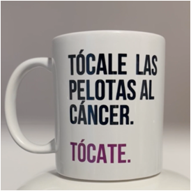 Taza solidaria del Grupo Germinal Oncológico. Tumor. Cáncer
